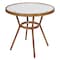Flash Furniture Lourdes French Bistro 31.5in. Table, White and Navy PE Rattan, Glass Top w/4 Stack Chairs - Natural SDA-AD641012-80-4001-F-WHNVY-NAT-GG - alternate 8